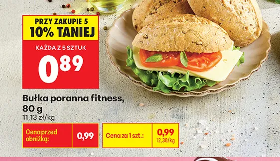 Bułka poranna fitness promocja w Biedronka
