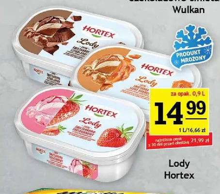 Lody śmietankowo-truskawkowe Hortex promocja w Gram Market