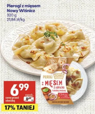 Pierogi z mięsem promocja w Delikatesy Centrum