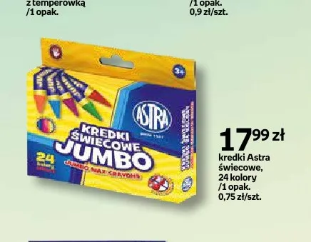 Kredki świecowe Jumbo Astra promocja w Empik