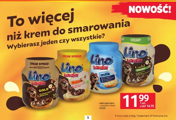 Krem do smarowania Lino Lada Milk promocja w Selgros