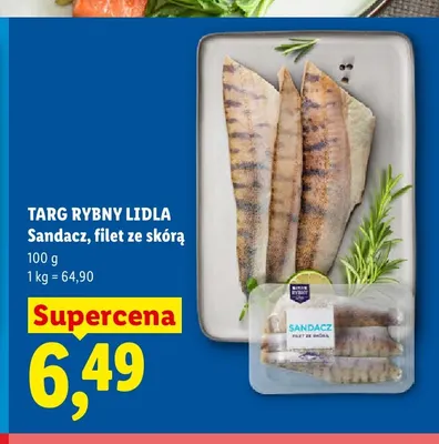 Sandacz filet ze skórą Targ Rybny Lidla promocja w Lidl