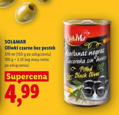 Oliwki czarne bez pestek promocja w Lidl