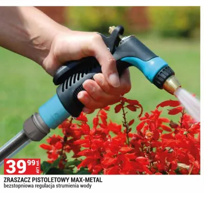 Zraszacz pistoletowy MAX-METAL bezstopniowa regulacja strumienia wody promocja w Merkury Market