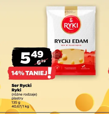 Ser Rycki w plastrach Ryki promocja w Netto