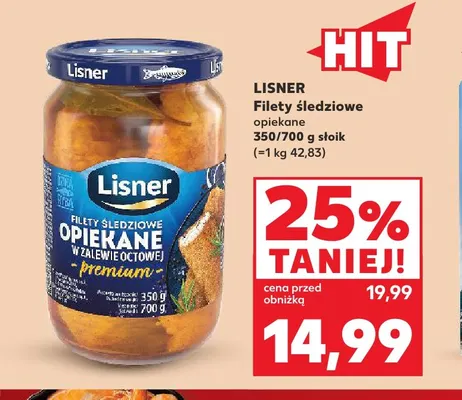 Filety śledziowe opiekane Lisner promocja w Kaufland