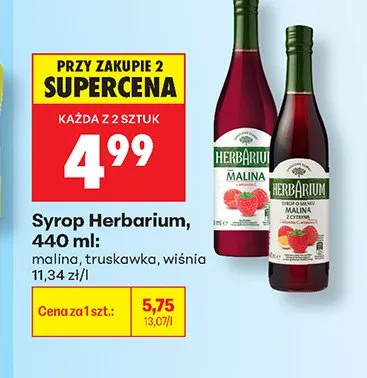 Syrop Herbarium truskawka promocja w Biedronka