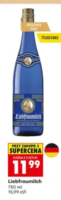 Wino białe półsłodkie Liebfraumilch promocja w Biedronka