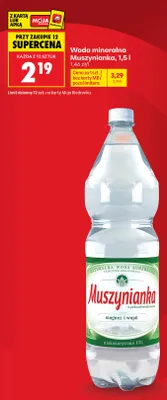 Woda mineralna gazowana Muszynianka promocja w Biedronka