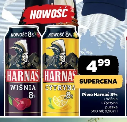 Piwo Harnaś 8% Wiśnia promocja w Netto