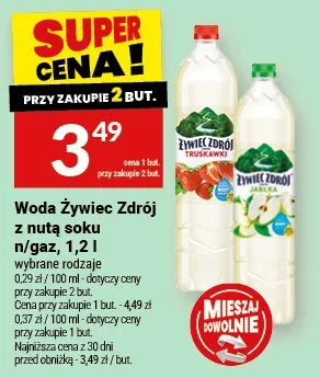 Woda Żywiec Zdrój z nutą soku n/gaz promocja w Twój Market