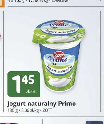Jogurt naturalny Primo Zott promocja w Marketvita