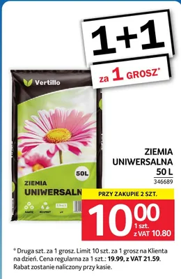 Ziemia uniwersalna 50 L Vertillo promocja w Selgros