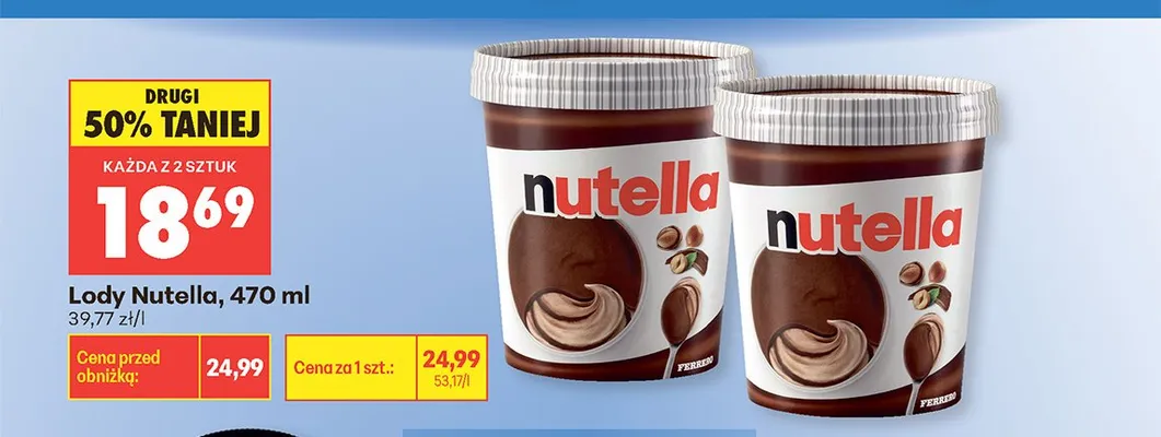 Lody Nutella promocja w Biedronka