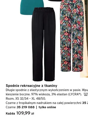 Spodnie rekreacyjne z tkaniny z tropikalnym nadrukiem Tchibo promocja w Tchibo