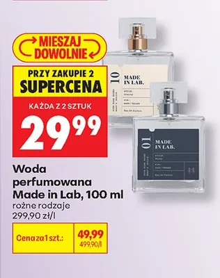 Woda perfumowana Made in Lab promocja w Biedronka