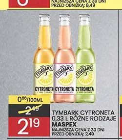 Napój gazowany Tymbark Cytroneta cytryna promocja w Wafelek