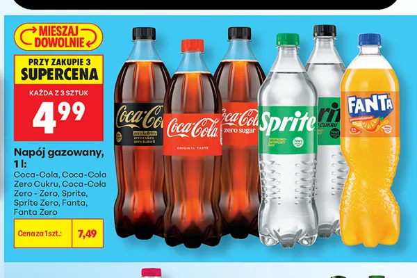 Napój gazowany Sprite Zero promocja w Biedronka