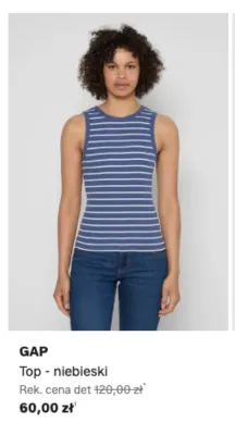 Top GAP niebieski promocja w Lounge by Zalando