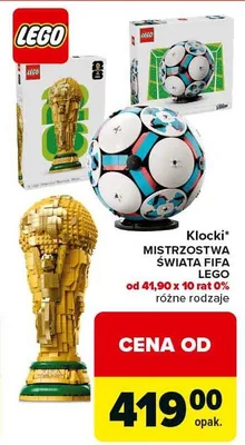 Klocki Mistrzostwa Świata FIFA Lego różne rodzaje promocja w Carrefour