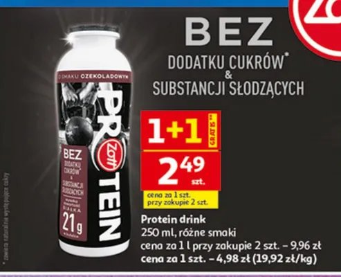 Protein drink, różne smaki promocja w Auchan