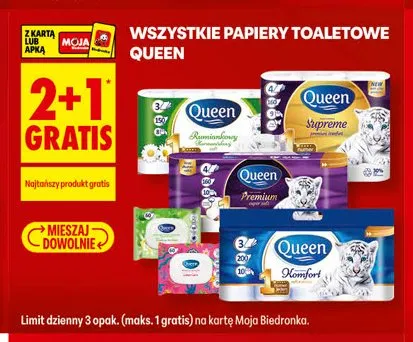 Papier toaletowy Queen Supreme promocja w Biedronka