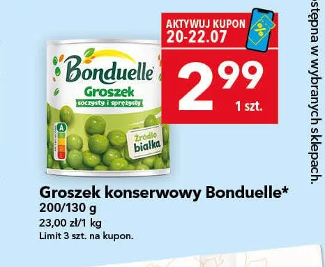 Groszek konserwowy Bonduelle promocja w LEWIATAN