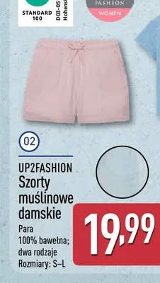 Szorty muślinowe damskie UP2FASHION promocja w Aldi