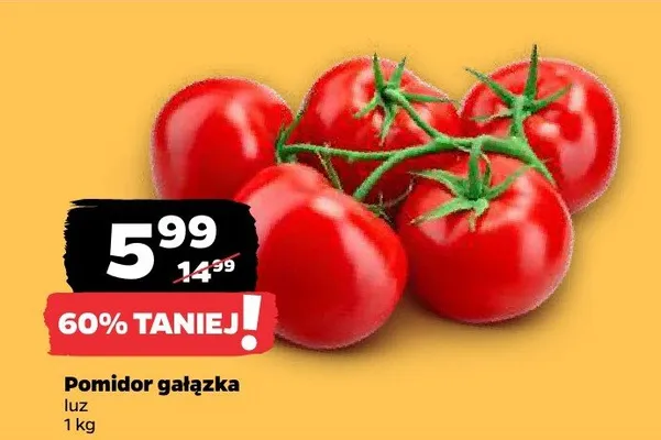 Pomidor gałązka promocja w Netto