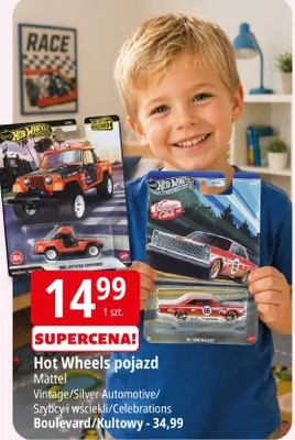 Hot Wheels pojazd Boulevard Mattel promocja w Leclerc