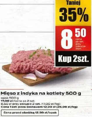 Mięso z indyka na kotlety 500g promocja w Supeco