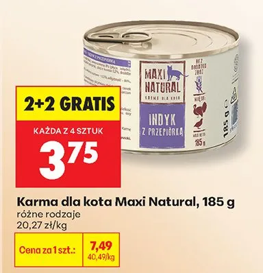 Karma dla kota Maxi Natural, różne rodzaje promocja w Biedronka