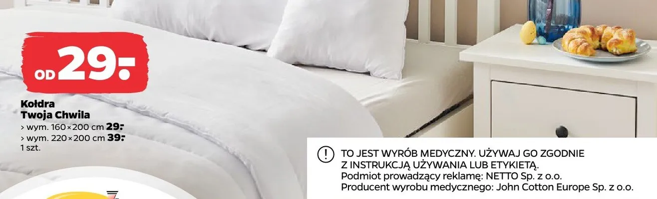 Kołdra Twoja Chwila Netto promocja w Netto