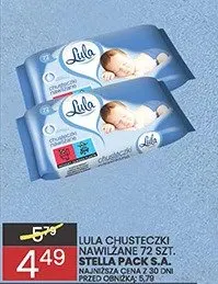 Lula chusteczki nawilżane 72szt Stella Pack S.A. promocja w Wafelek