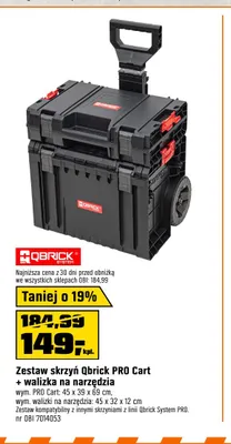 Zestaw skrzyń Qbrick Pro Cart + walizka na narzędzia promocja w OBI