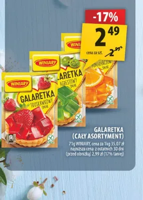 Galaretka pomarańczowy smak Winiary promocja w Arhelan