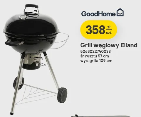 Grill węglowy GoodHome Elland promocja w Castorama