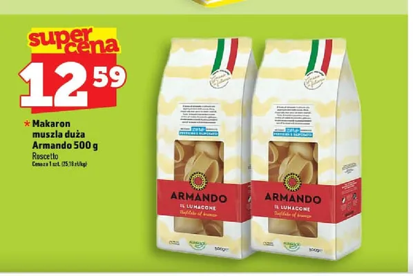 Makaron muszla duża Armando Roscetto promocja w TOPAZ