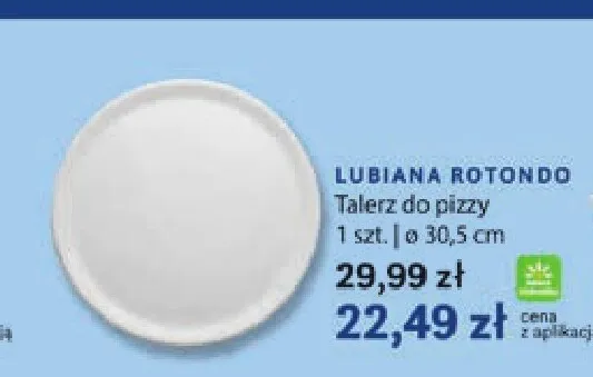 Talerz do pizzy Lubiana Rotondo 30,5 cm promocja w Stokrotka