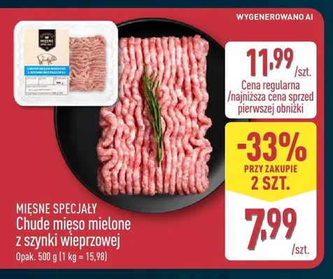 Chude mięso mielone z szynki wieprzowej Mięsne Specjały promocja w Aldi