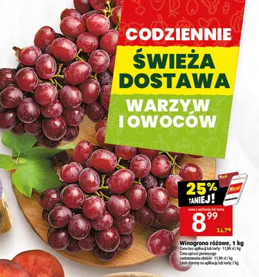 Winogrona różowe promocja w Twój Market