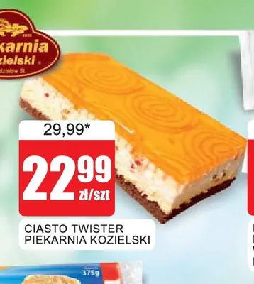 Ciasto Twister Piekarnia Kozielski promocja w Bingo