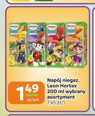 Napój niegazowany Leon Hortex Jabłko promocja w Społem Częstochowa