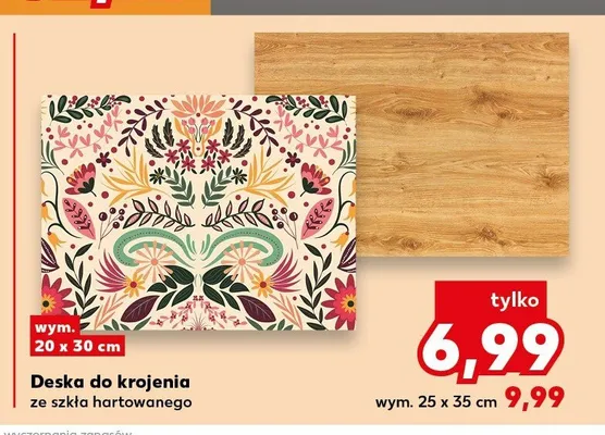 Deska do krojenia ze szkła hartowanego 20x30 cm promocja w Kaufland