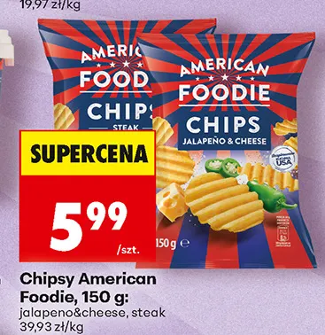 Chipsy American Foodie steak promocja w Biedronka