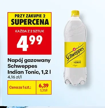 Napój gazowany Schweppes Indian Tonic promocja w Biedronka