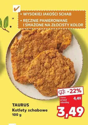 Kotlety schabowe TAURUS promocja w Kaufland