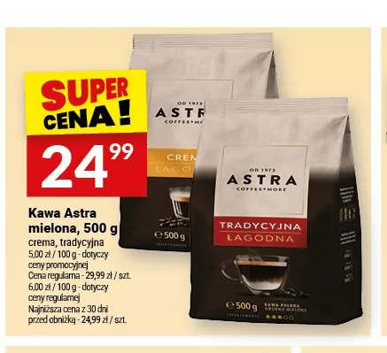 Kawa mielona Astra Crema promocja w Twój Market