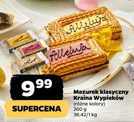 Mazurek klasyczny Kraina Wypieków różne kolory promocja w Netto