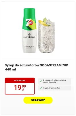 Syrop do saturatorów Sodastream 7Up promocja w Media Expert